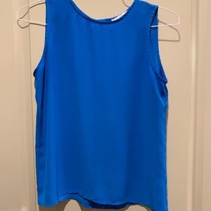 Blue tank blouse